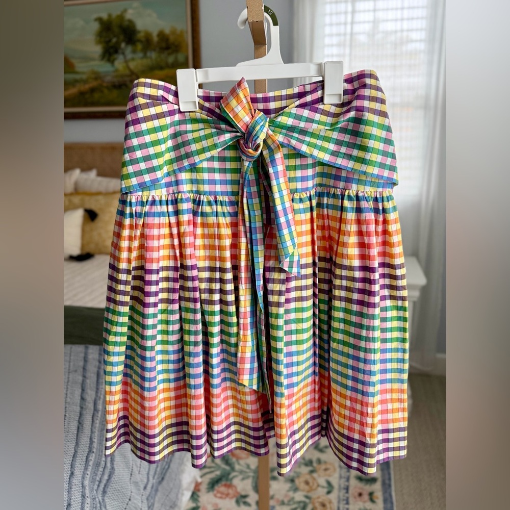 J.Crew Plaid Madras Women's Skirt 6